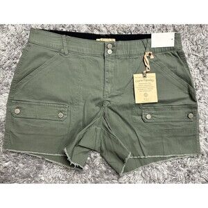 Democracy Women's AB Tech High Rise Cargo Shorts Green Plus Size 20W